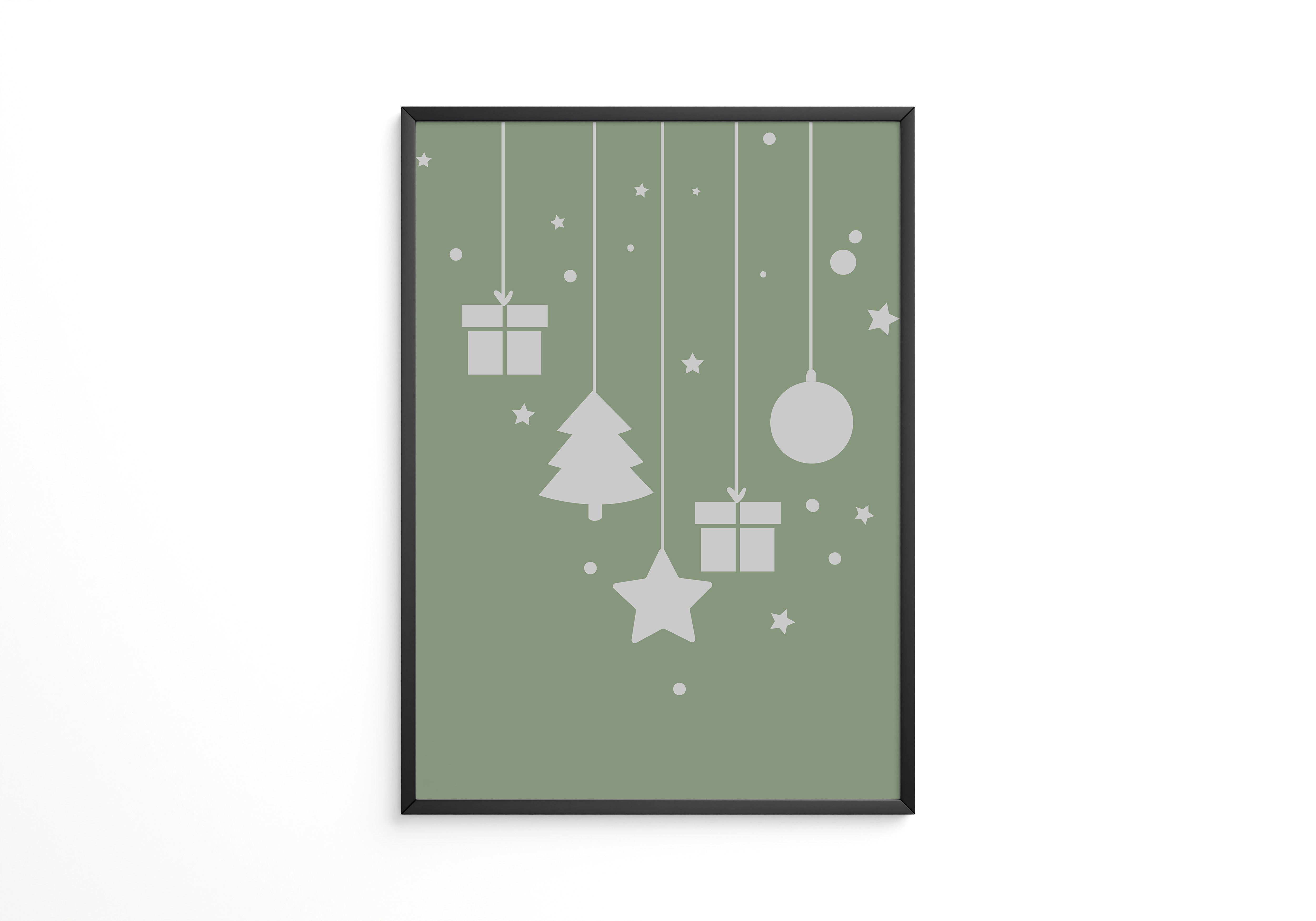 Weihnachtsbaum Geschenke stilisiert