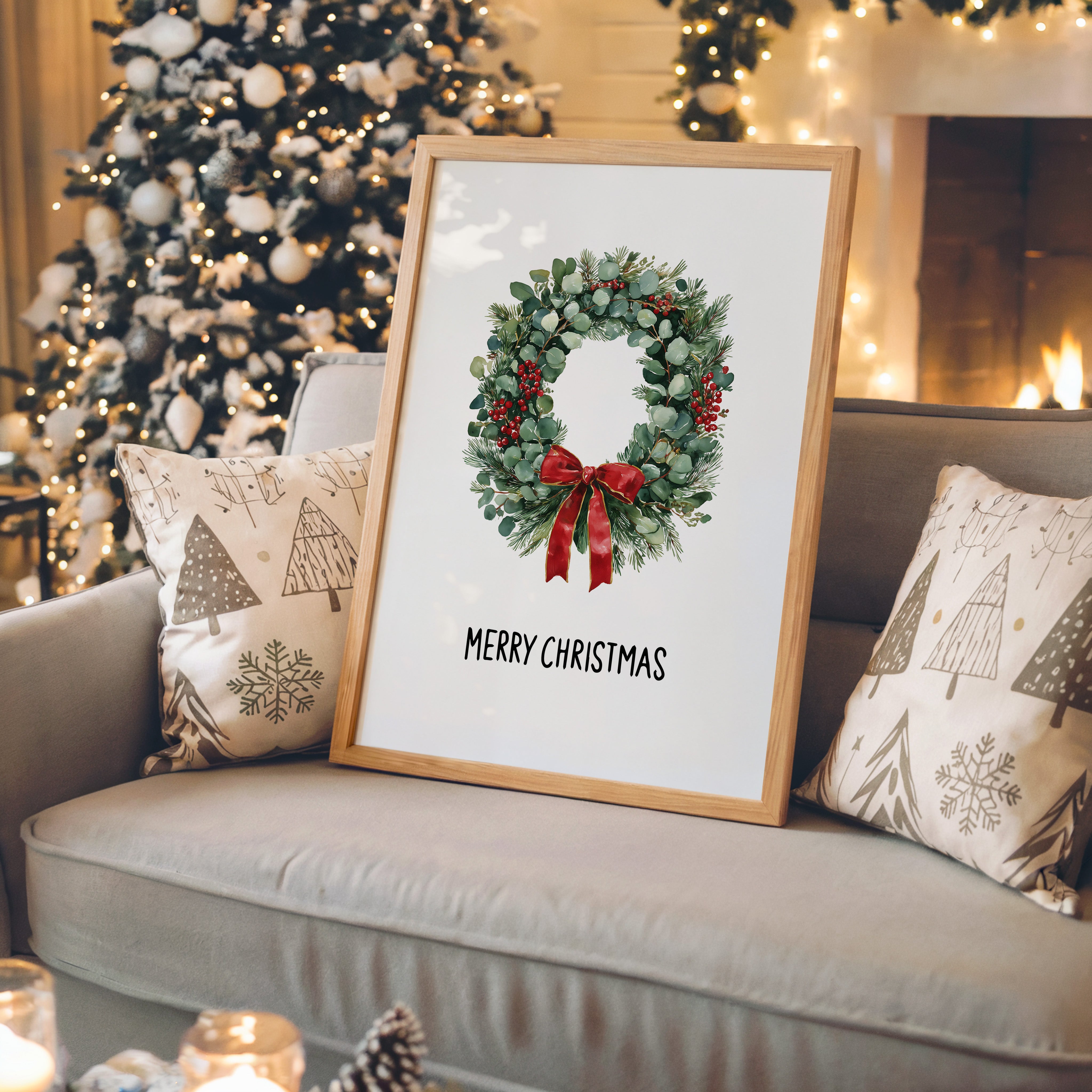 Weihnachtskranz Rot Grün