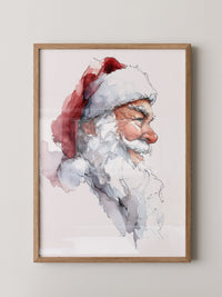 Weihnachtsmann Aquarell Profil