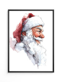 Weihnachtsmann Aquarell Profil