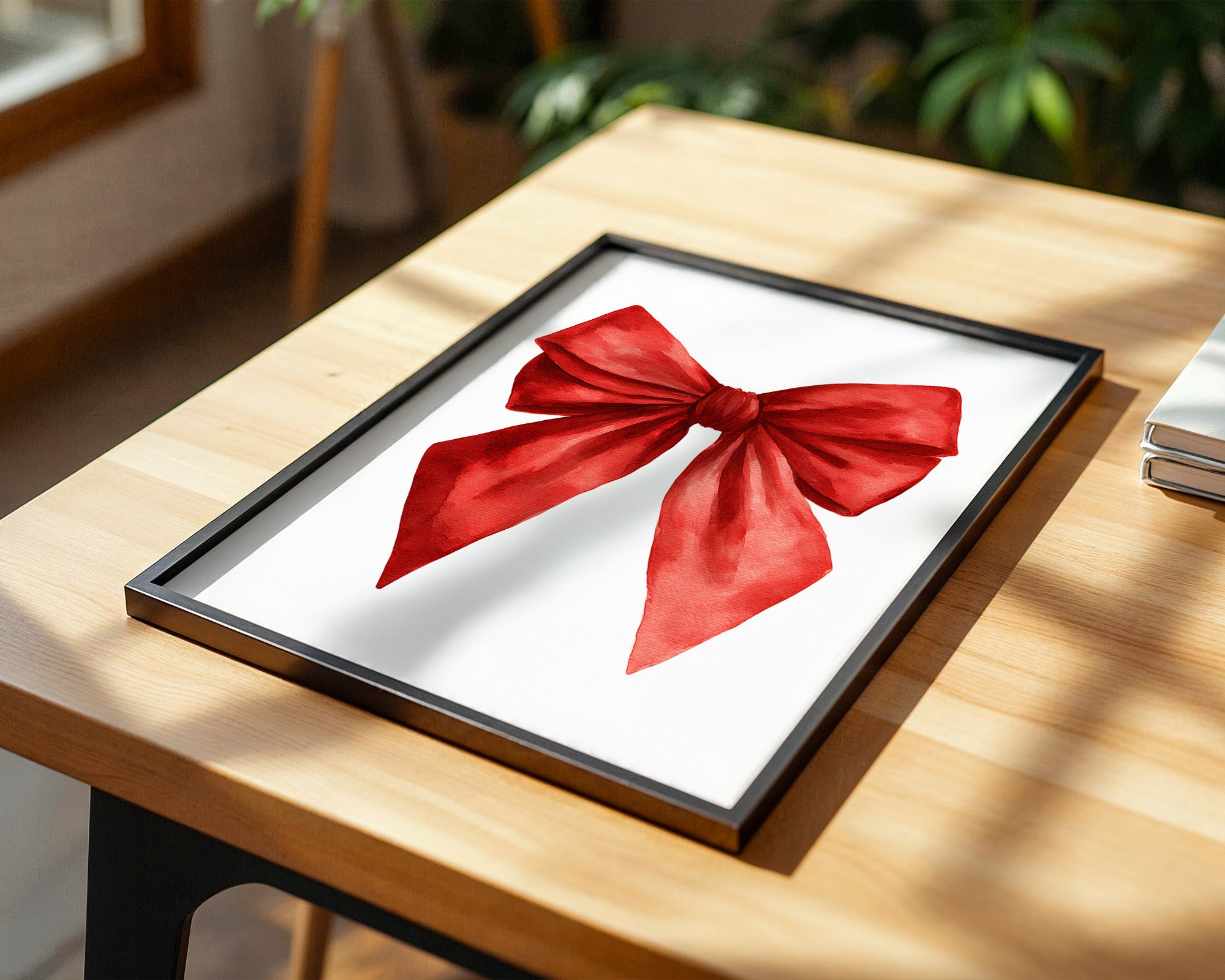 Rote Schleife Aquarell