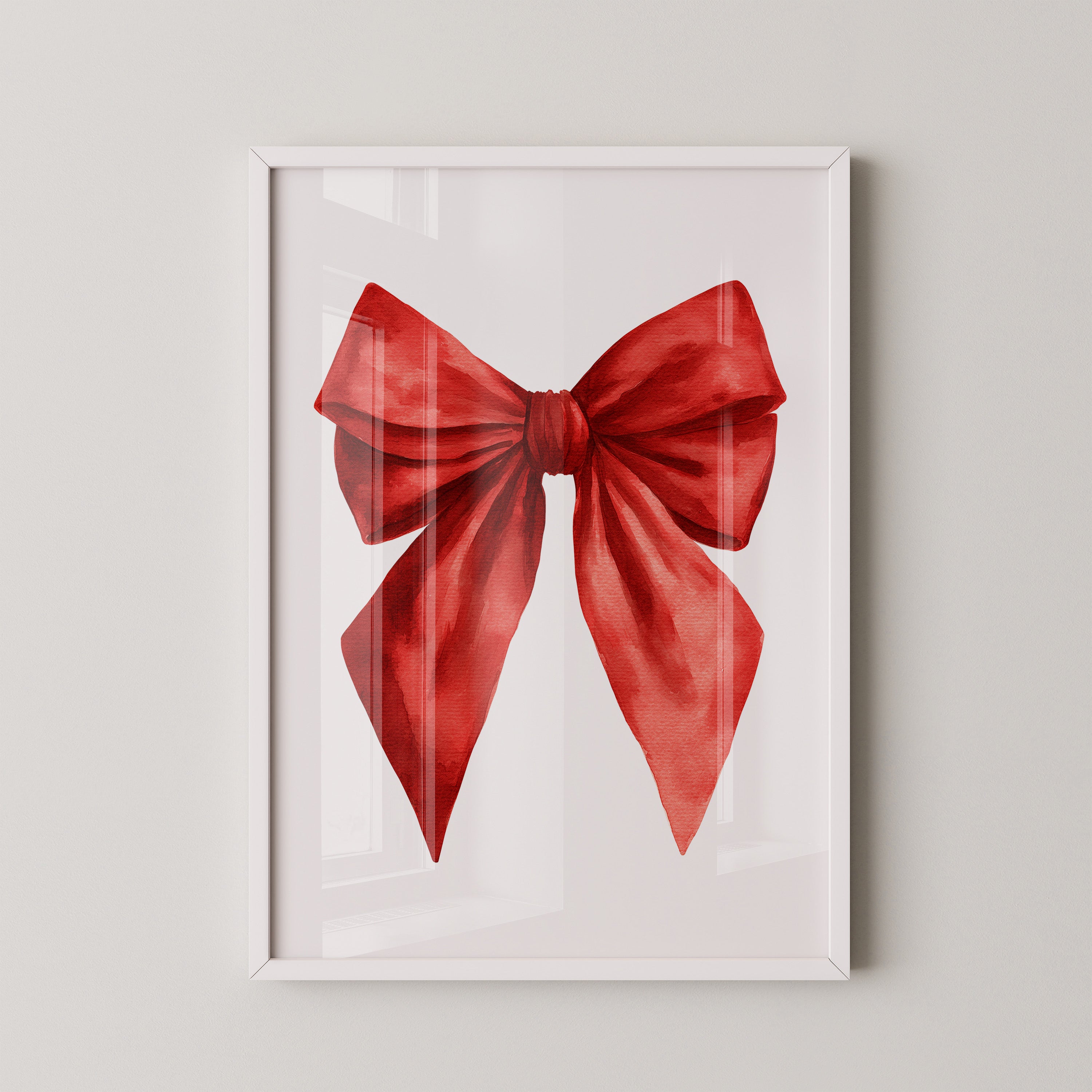 Rote Schleife Aquarell