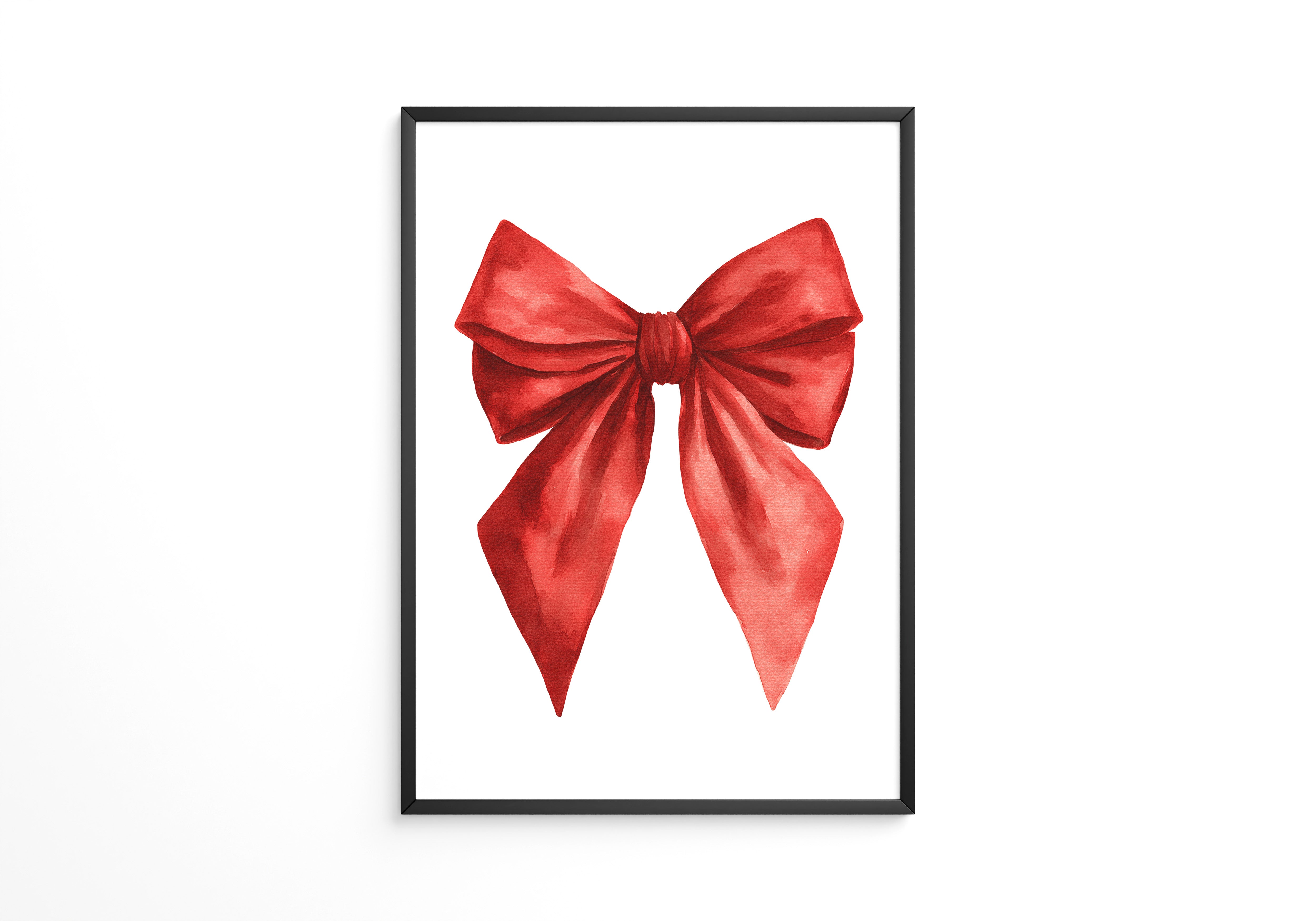 Rote Schleife Aquarell