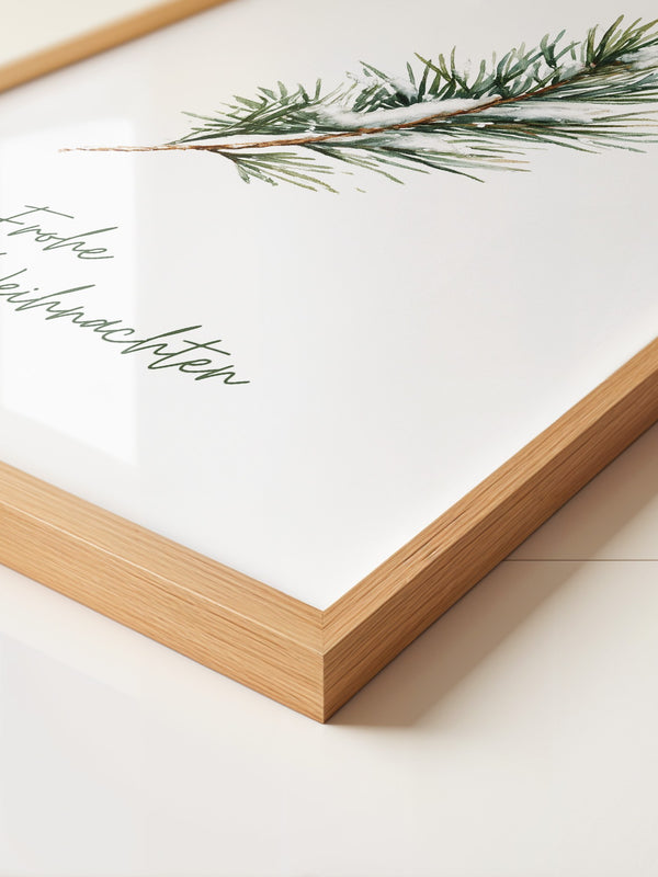 Tannenzweig Schnee Aquarell