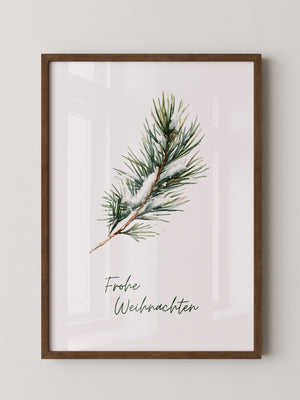 Tannenzweig Schnee Aquarell