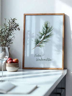 Tannenzweig Schnee Aquarell
