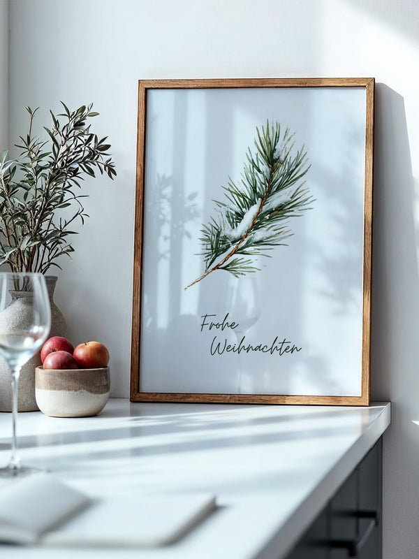 Tannenzweig Schnee Aquarell