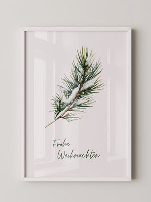 Tannenzweig Schnee Aquarell