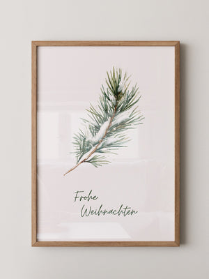 Tannenzweig Schnee Aquarell