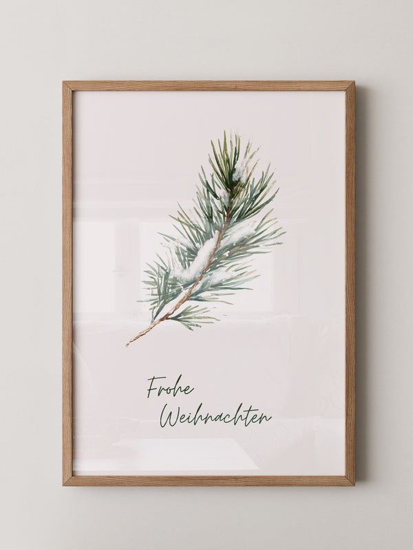 Tannenzweig Schnee Aquarell