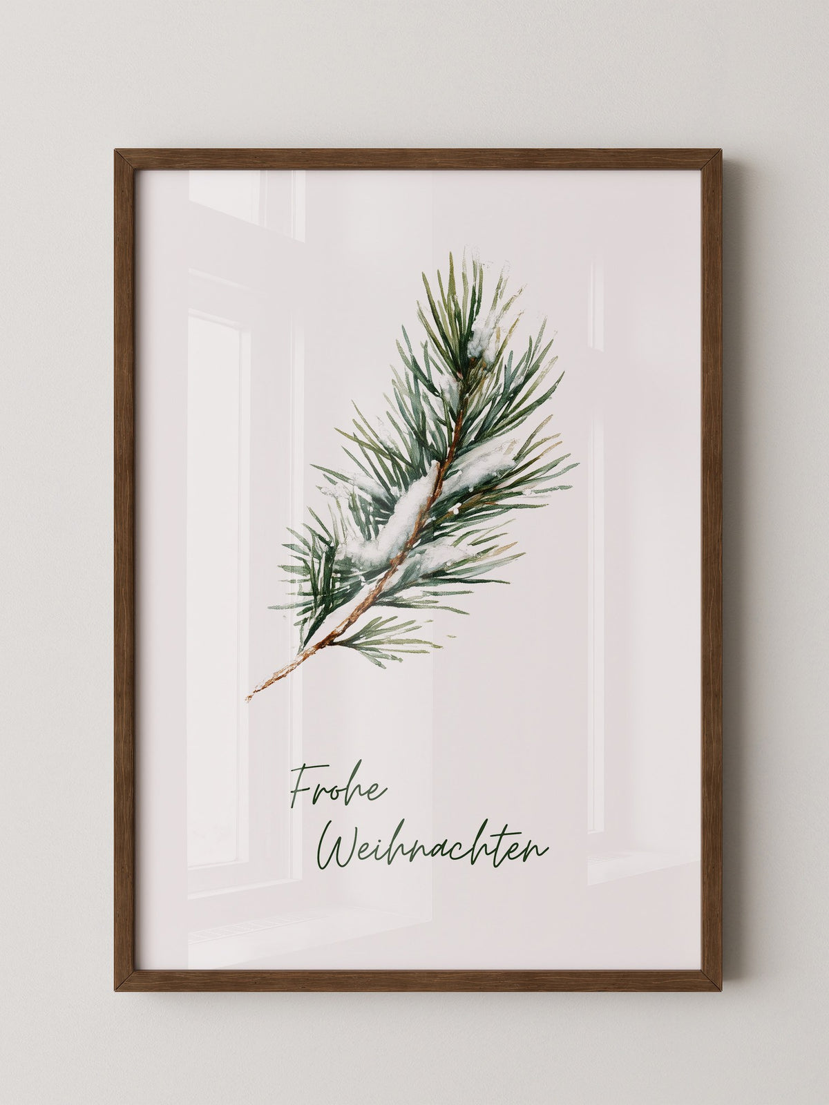 Tannenzweig Schnee Aquarell