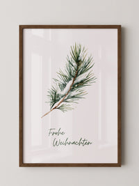 Tannenzweig Schnee Aquarell