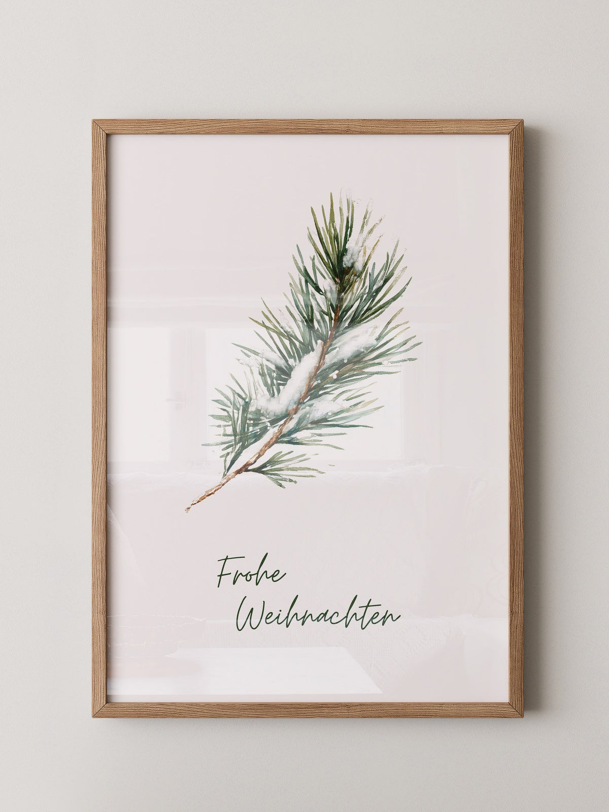 Tannenzweig Schnee Aquarell