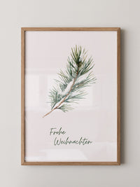 Tannenzweig Schnee Aquarell