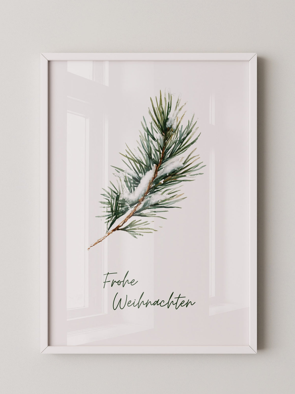 Tannenzweig Schnee Aquarell