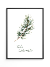 Tannenzweig Schnee Aquarell