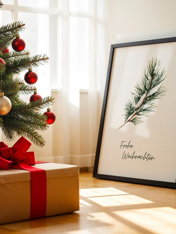 Tannenzweig Schnee Aquarell