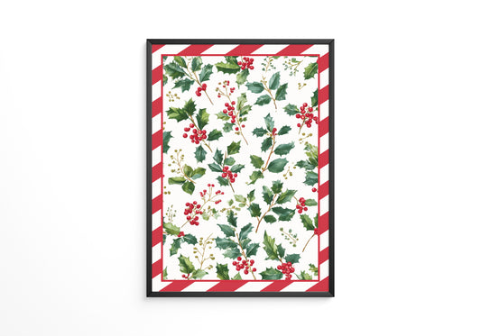 Stechpalmenblätter Rot Grün