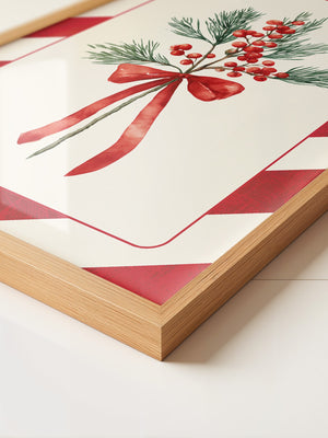 Weihnachtszweige Rot Grün Vintage