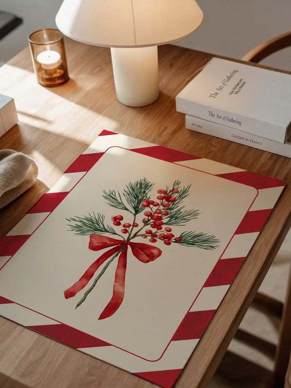 Weihnachtszweige Rot Grün Vintage