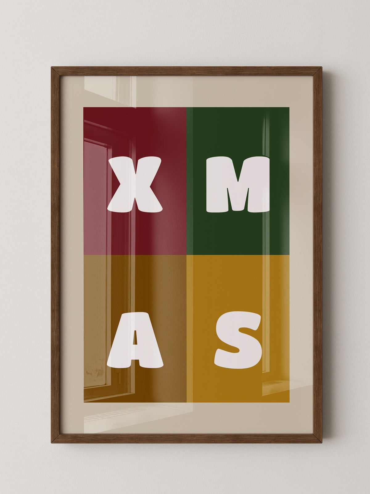 XMAS Buchstaben Retrofarben
