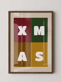 XMAS Buchstaben Retrofarben
