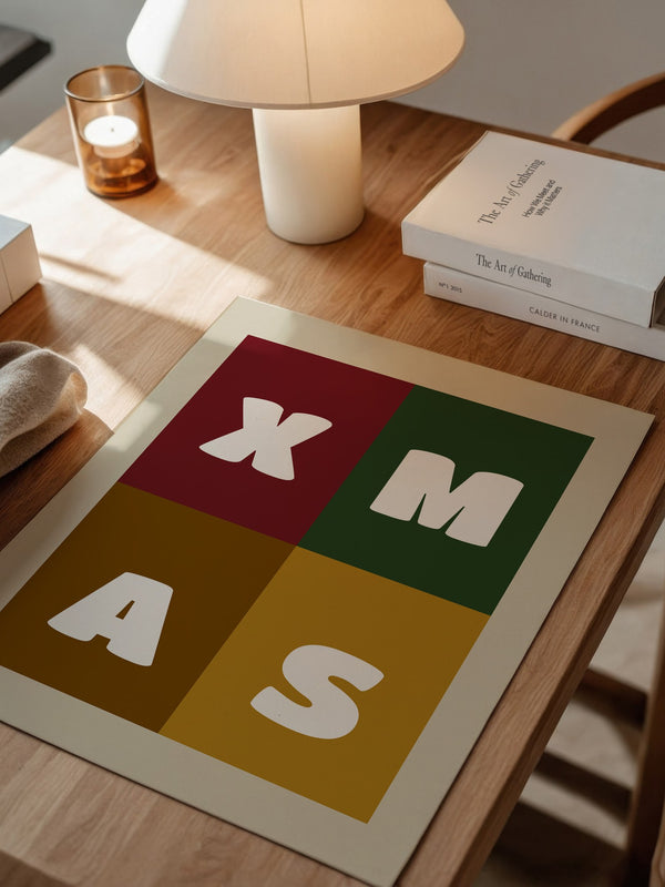 XMAS Buchstaben Retrofarben