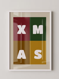 XMAS Buchstaben Retrofarben
