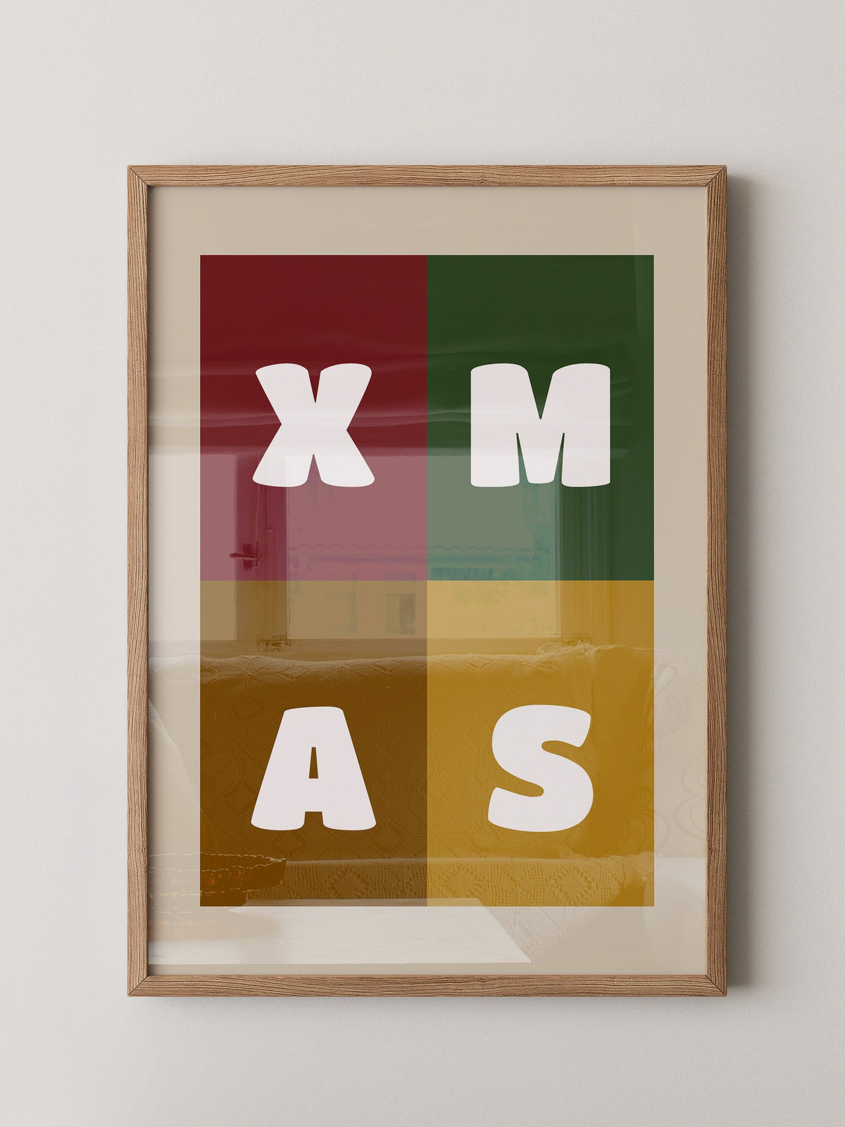 XMAS Buchstaben Retrofarben