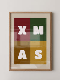 XMAS Buchstaben Retrofarben