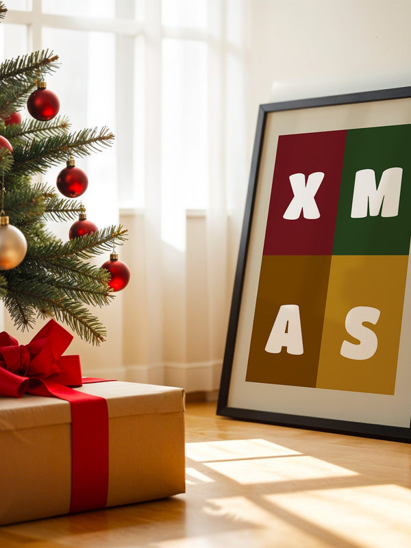 XMAS Buchstaben Retrofarben