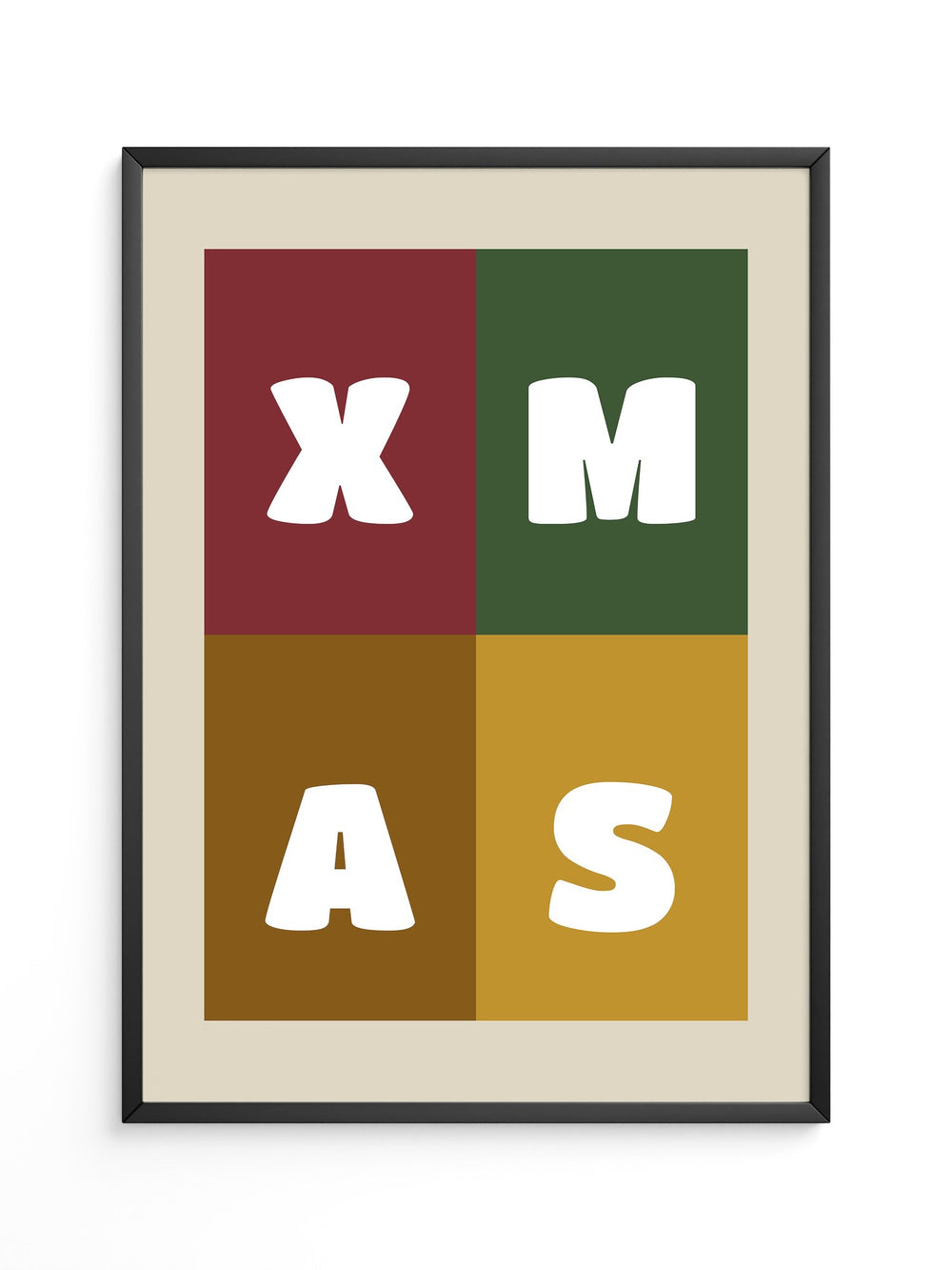 XMAS Buchstaben Retrofarben