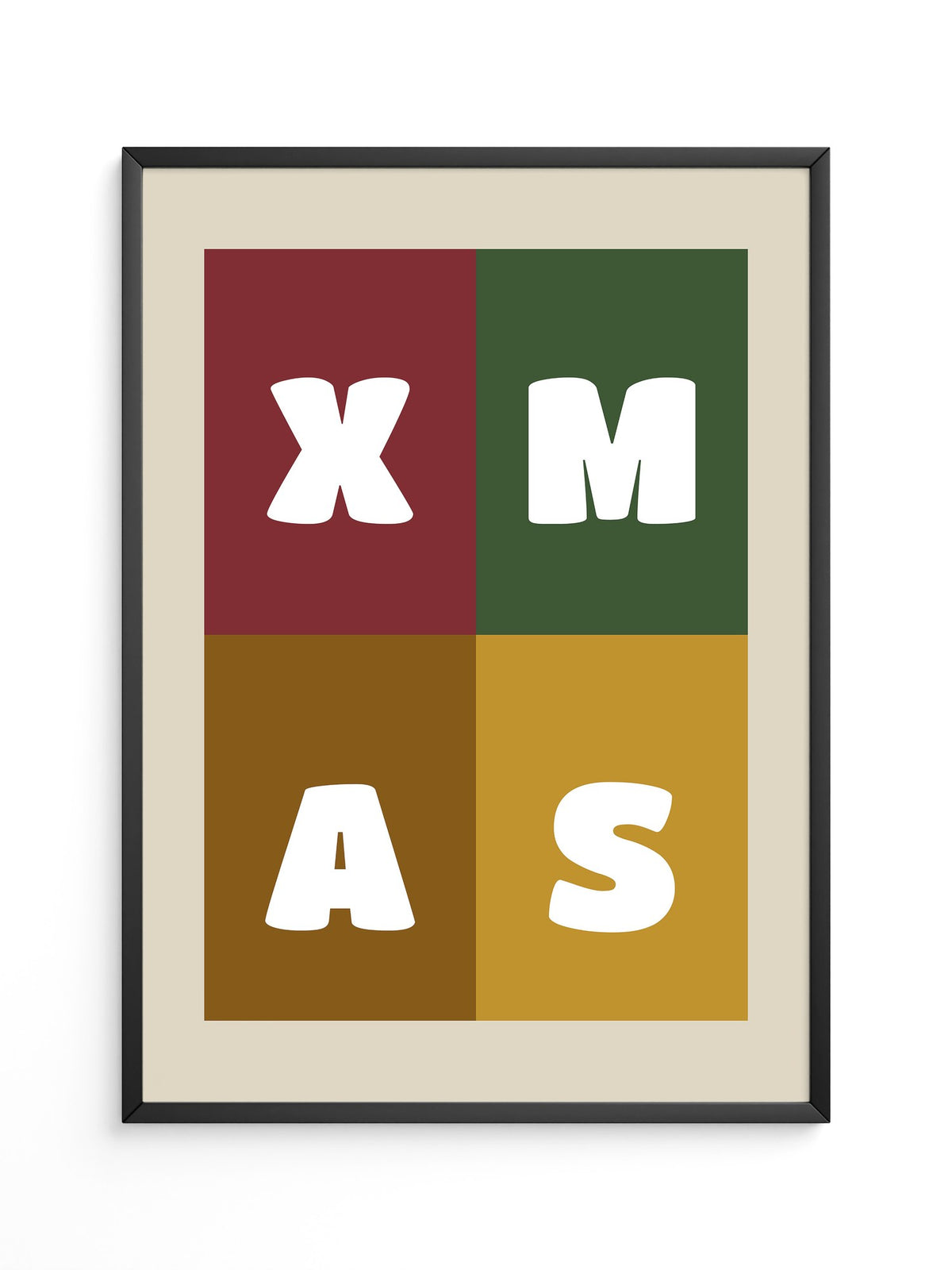 XMAS Buchstaben Retrofarben