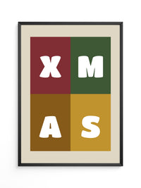 XMAS Buchstaben Retrofarben