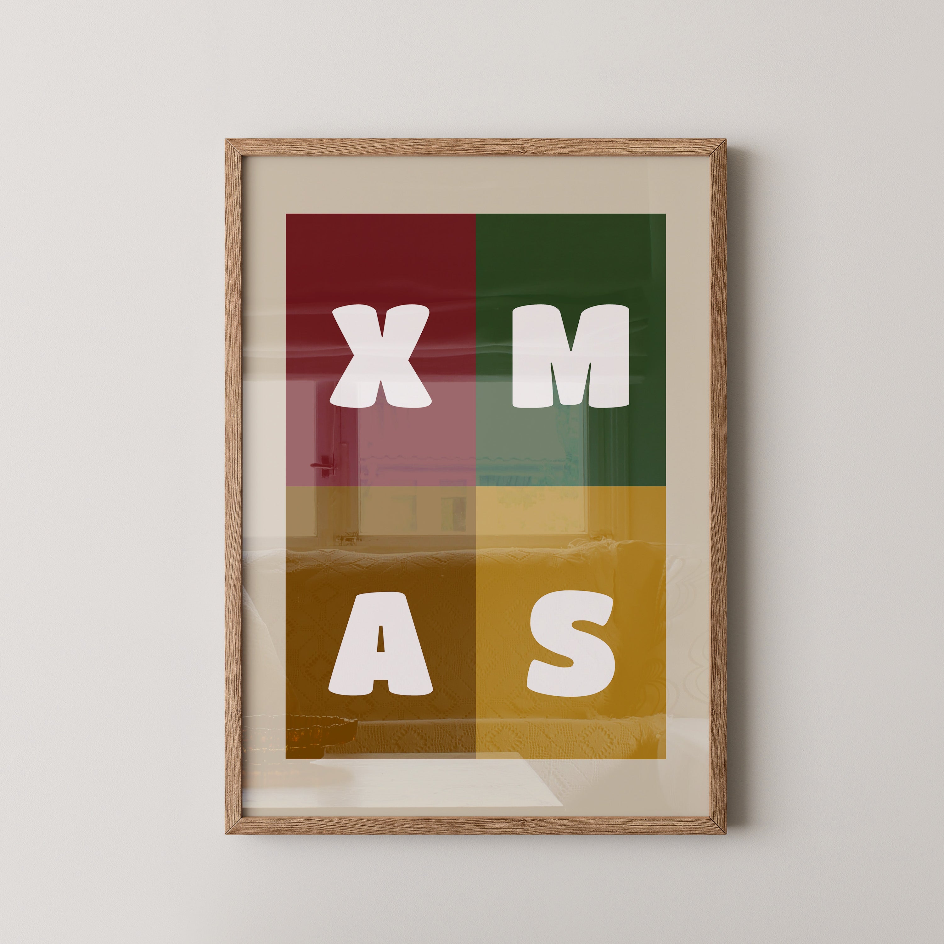 XMAS Buchstaben Retrofarben