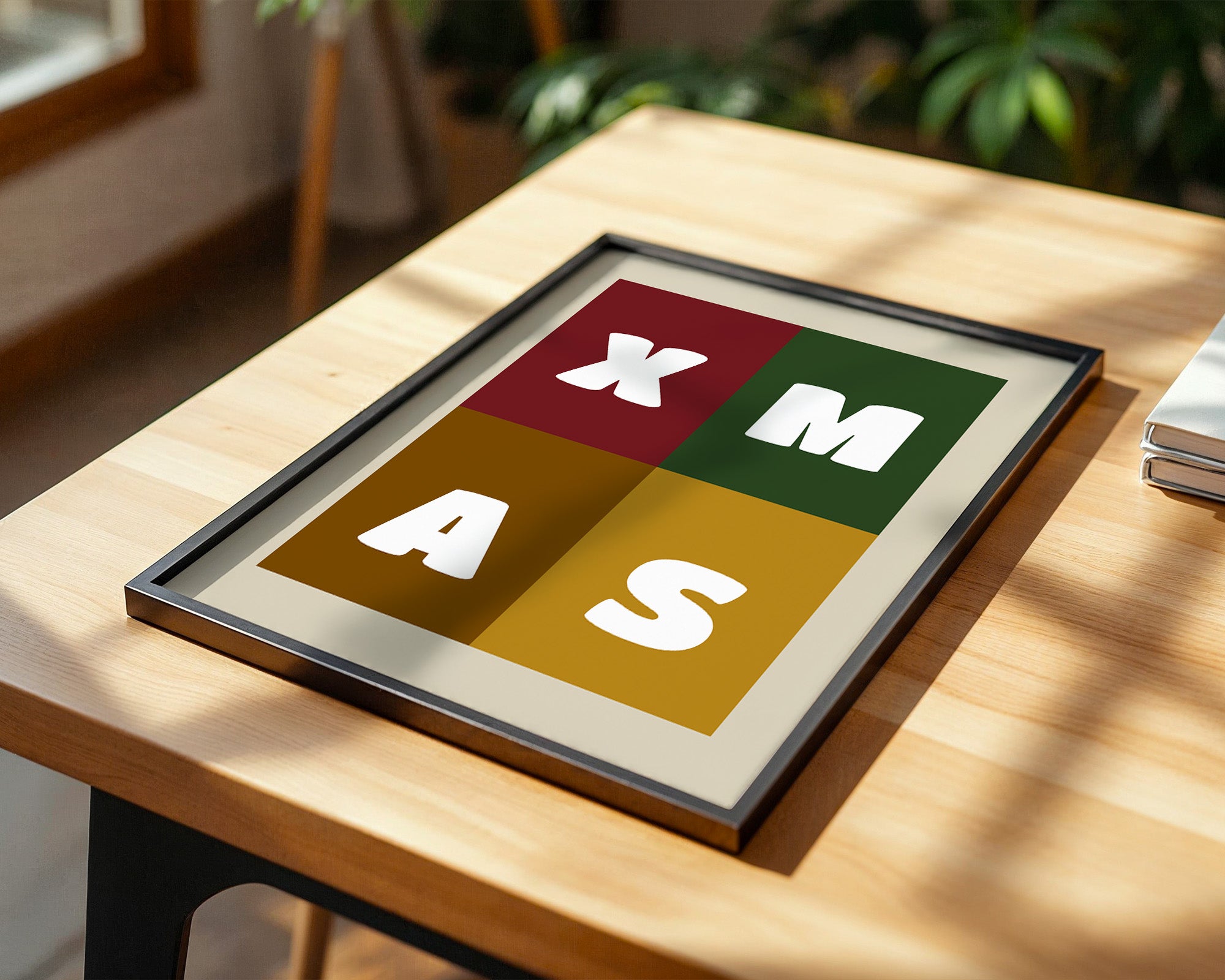 XMAS Buchstaben Retrofarben