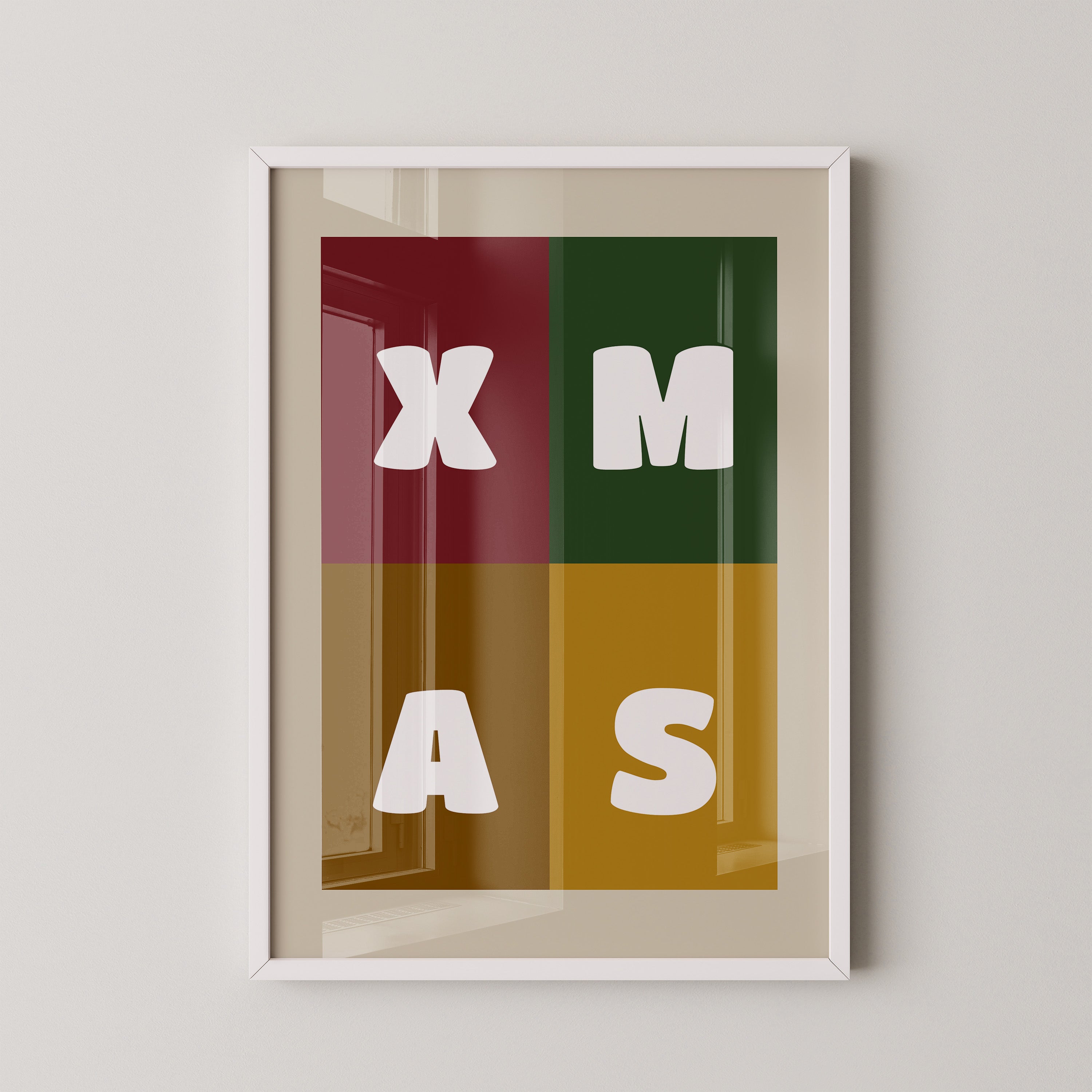 XMAS Buchstaben Retrofarben