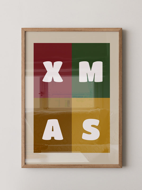 XMAS Buchstaben Retrofarben