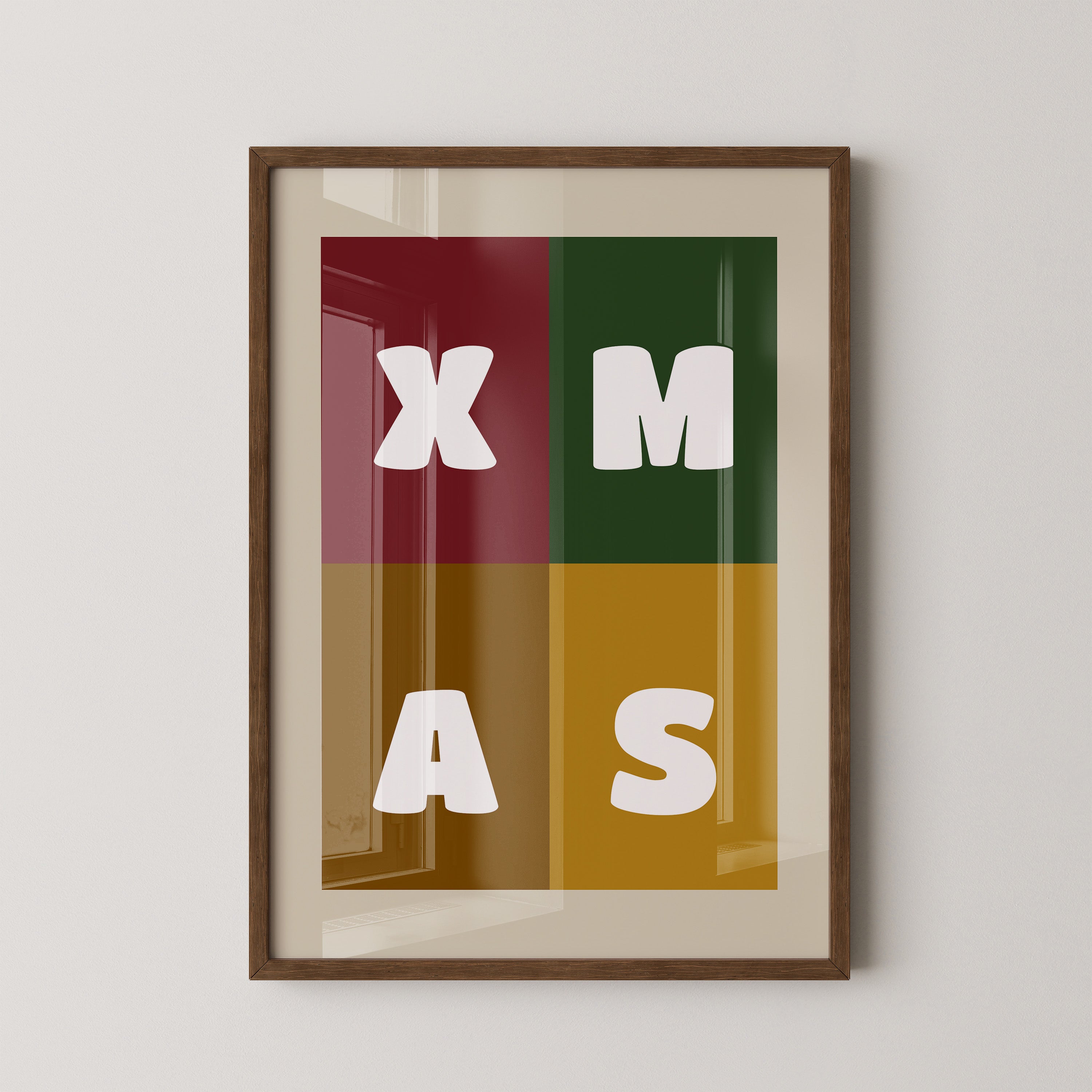 XMAS Buchstaben Retrofarben