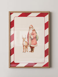 Weihnachtsmann Rentier Nostalgie