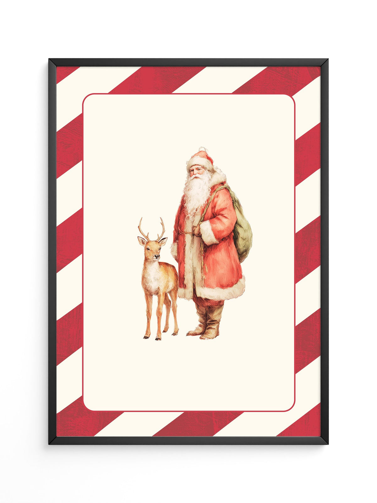 Weihnachtsmann Rentier Nostalgie