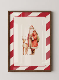 Weihnachtsmann Rentier Nostalgie