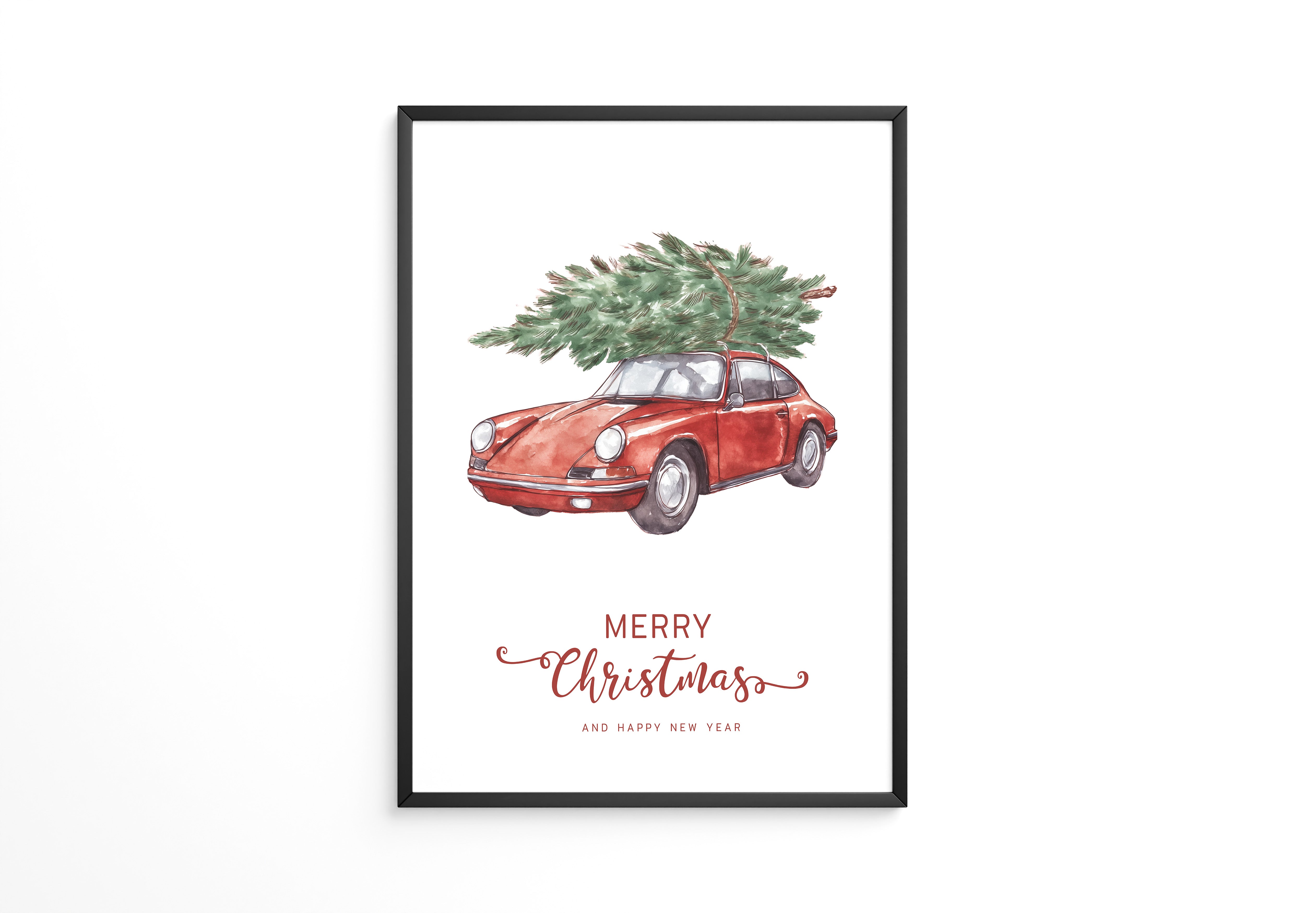 Porsche Weihnachtsbaum Rot