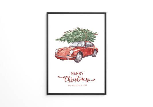 Porsche Weihnachtsbaum Rot