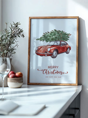 Porsche Weihnachtsbaum Rot