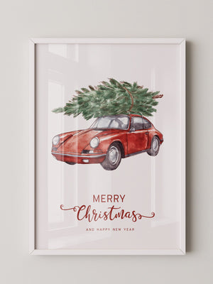 Porsche Weihnachtsbaum Rot
