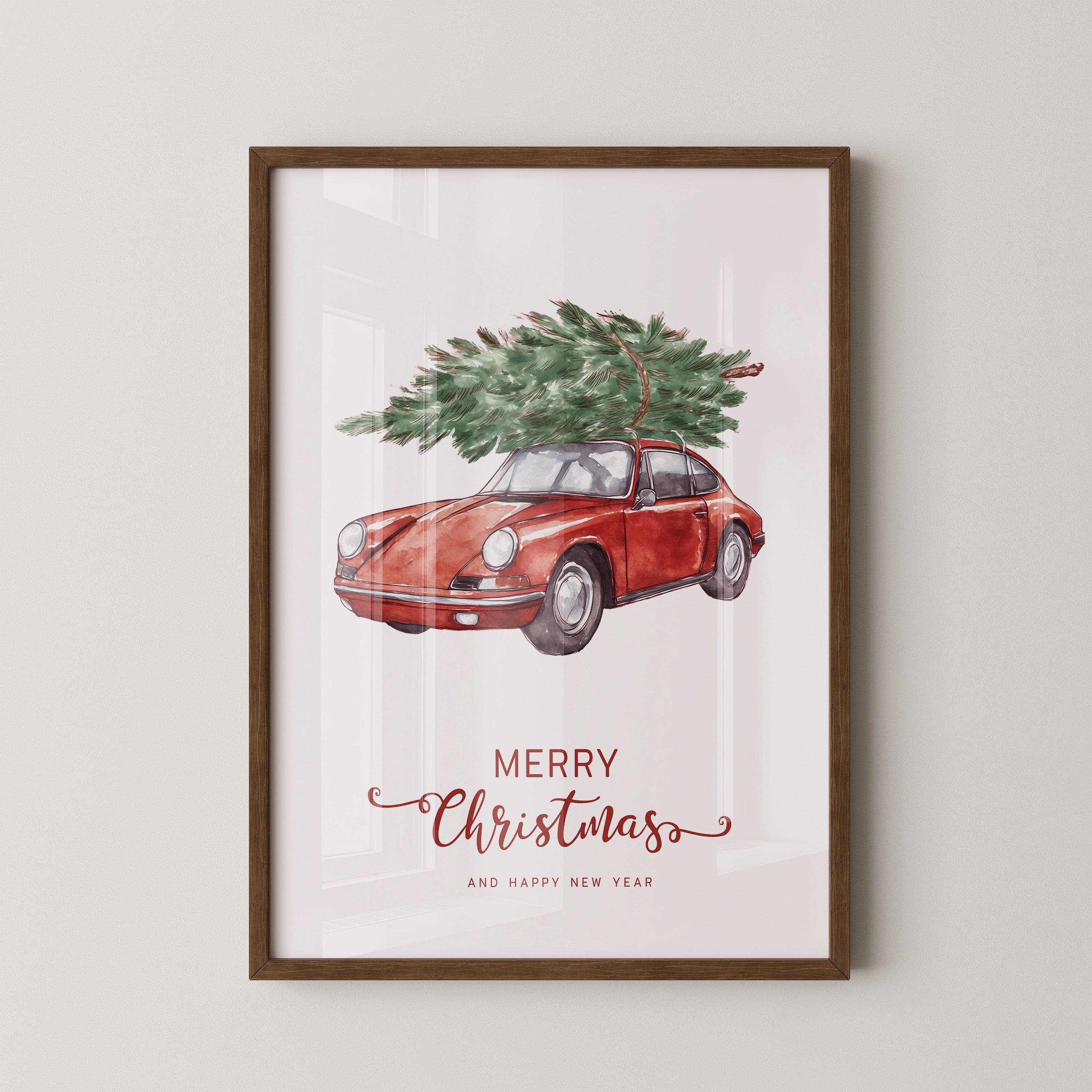 Porsche Weihnachtsbaum Rot