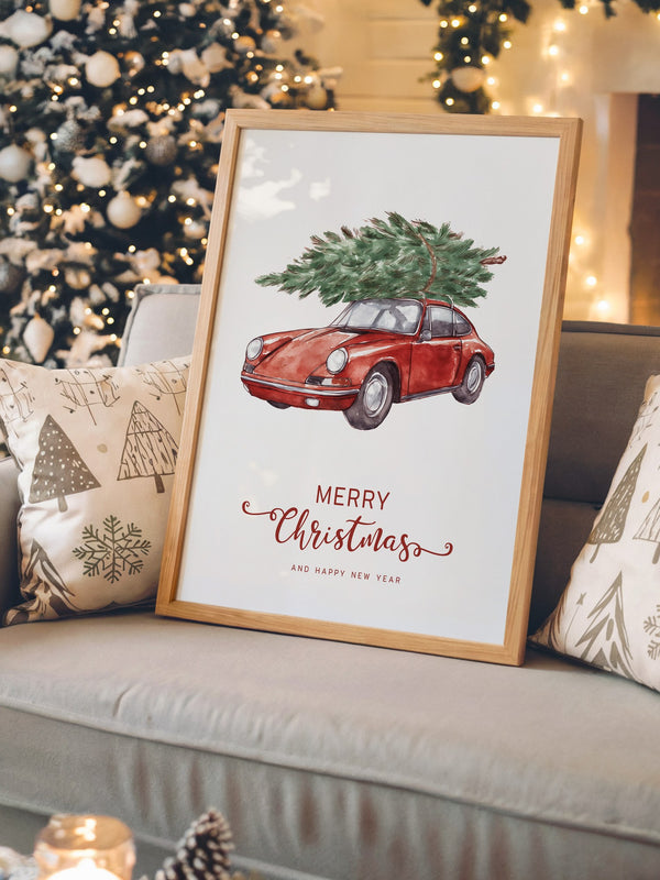 Porsche Weihnachtsbaum Rot