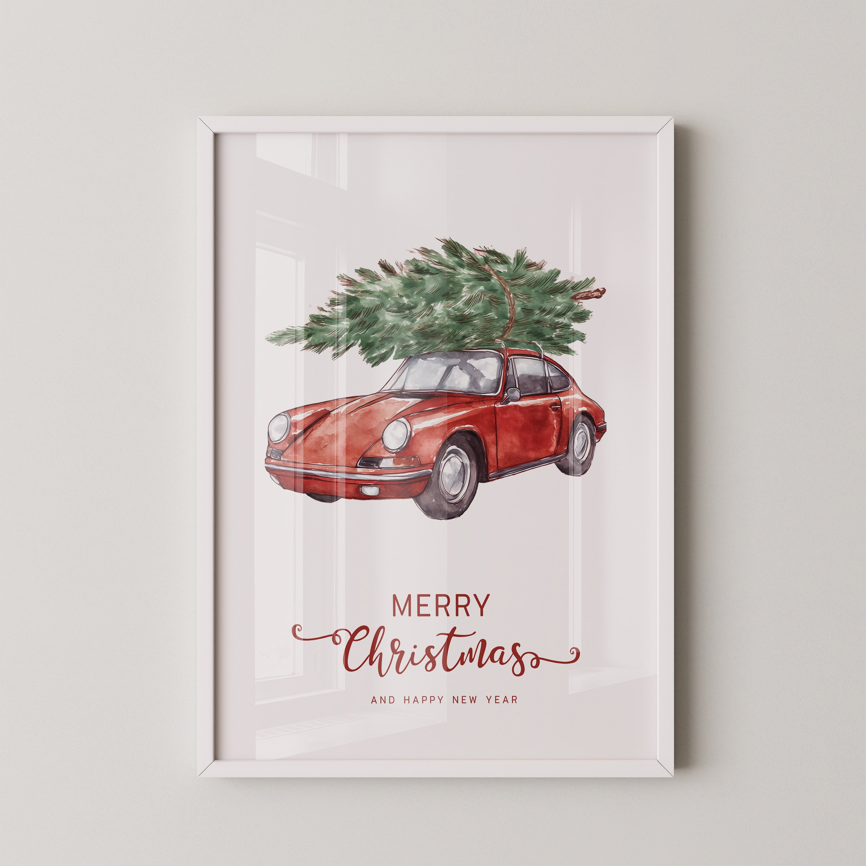 Porsche Weihnachtsbaum Rot