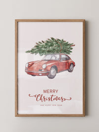 Porsche Weihnachtsbaum Rot